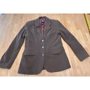 Gap Classic Tan Wool Blend 3-Button Blazer Womens Size Medium